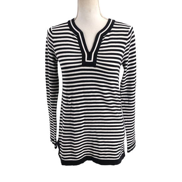 Lands End Womens Size XS Nautical Striped Sweater Preppy Pullover Cotton - Picture 1 of 7